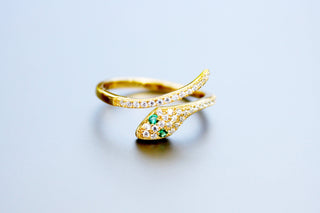18k Gold Vermeil Serpent Wrap Ring