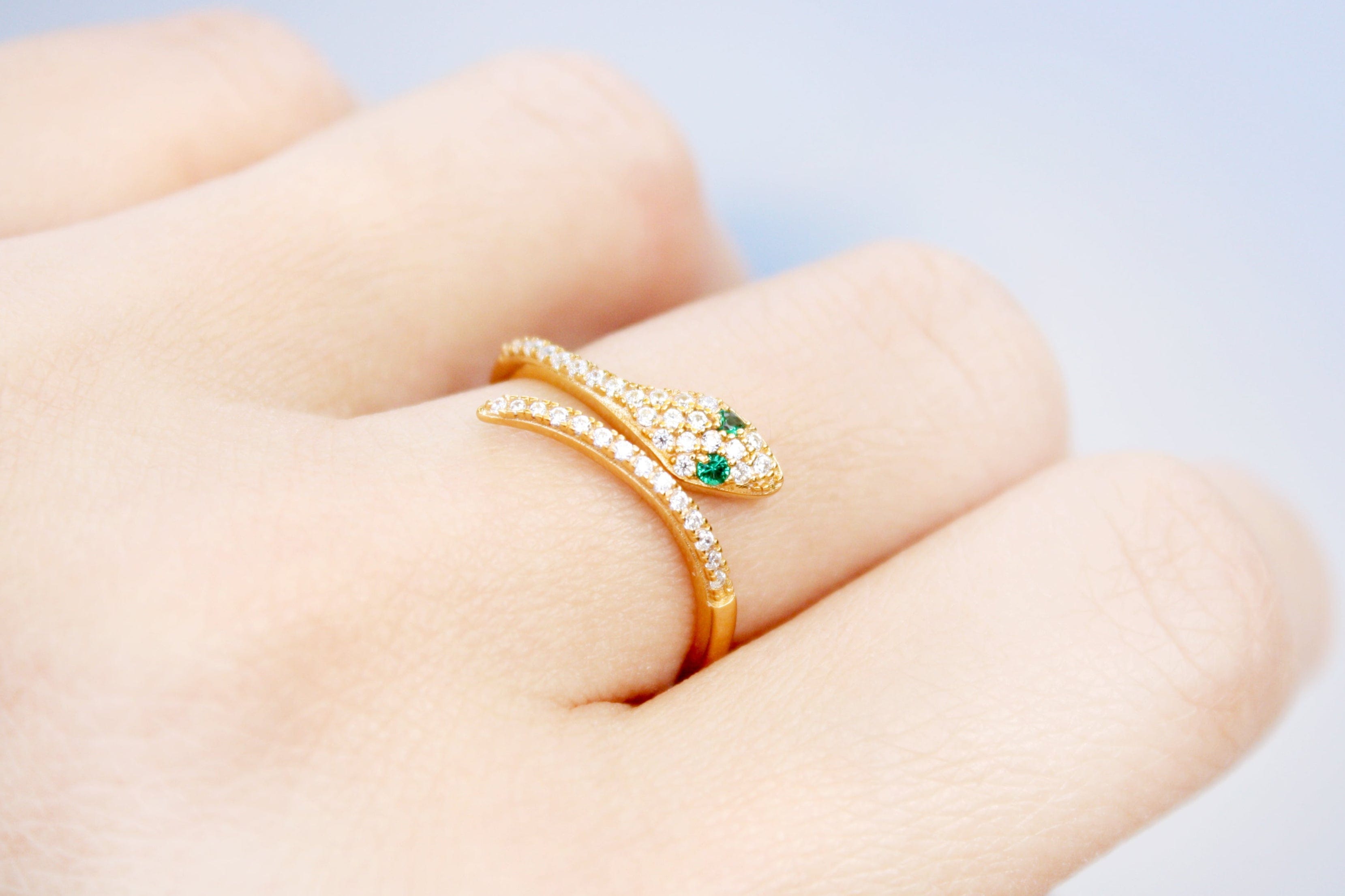 18k Gold Vermeil Serpent Wrap Ring