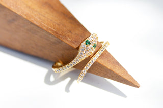 18k Gold Vermeil Serpent Wrap Ring