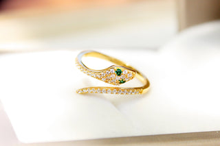 18k Gold Vermeil Serpent Wrap Ring