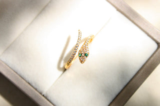 18k Gold Vermeil Serpent Wrap Ring