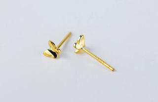 Gold and Silver Tiny Butterfly Stud Earrings