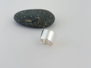 Sterling Silver Plain Chunky Wide Band