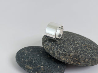 Sterling Silver Plain Chunky Wide Band