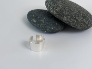 Sterling Silver Plain Chunky Wide Band