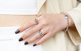 Sterling Silver Mini Belt Buckle Ring