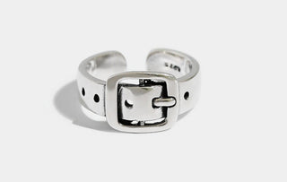 Sterling Silver Mini Belt Buckle Ring